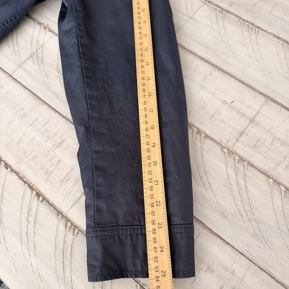 Banana Republic Navy Blue Quilted Waxed Coated Field Jacket Barn Chore Coat SZ-M